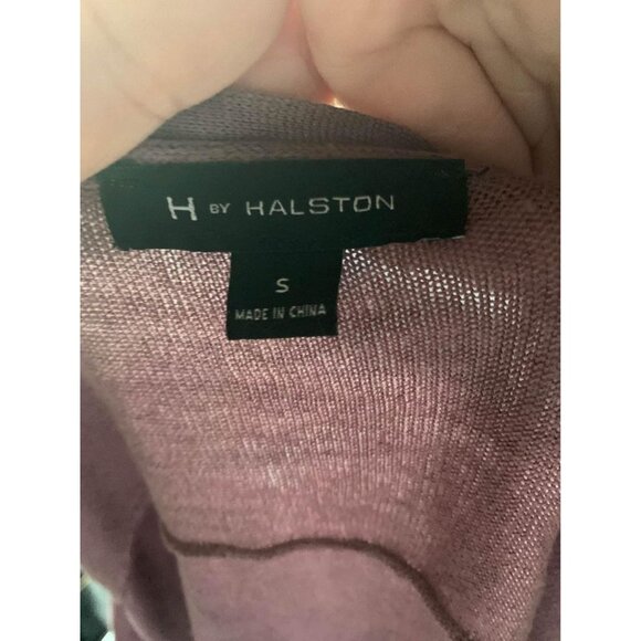 🌸3/$15🌸Cascading Mauve Halston Open Front Cardigan Small - Picture 4 of 4
